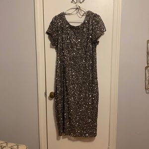 Gray sequin Adrianna Papell dress, Size 20W
